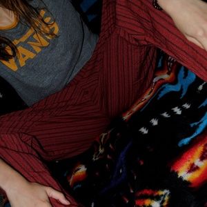 Orange Pinstripe Harem Pants